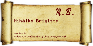 Mihálka Brigitta névjegykártya