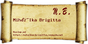 Mihálka Brigitta névjegykártya