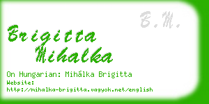 brigitta mihalka business card
